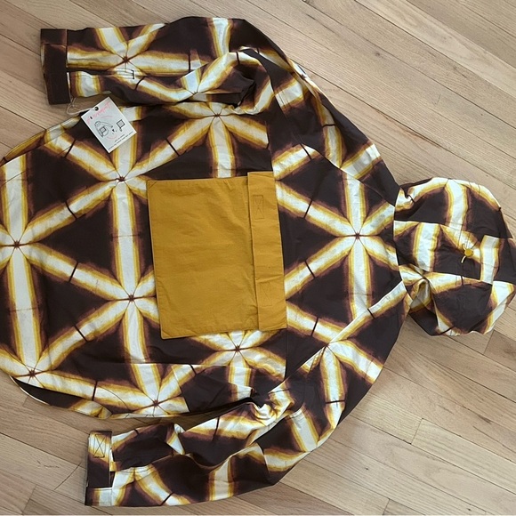 FP Movement NWT Sz M Singin In The Rain Packable Jacket In Golden Shibori Combo - Picture 8 of 10